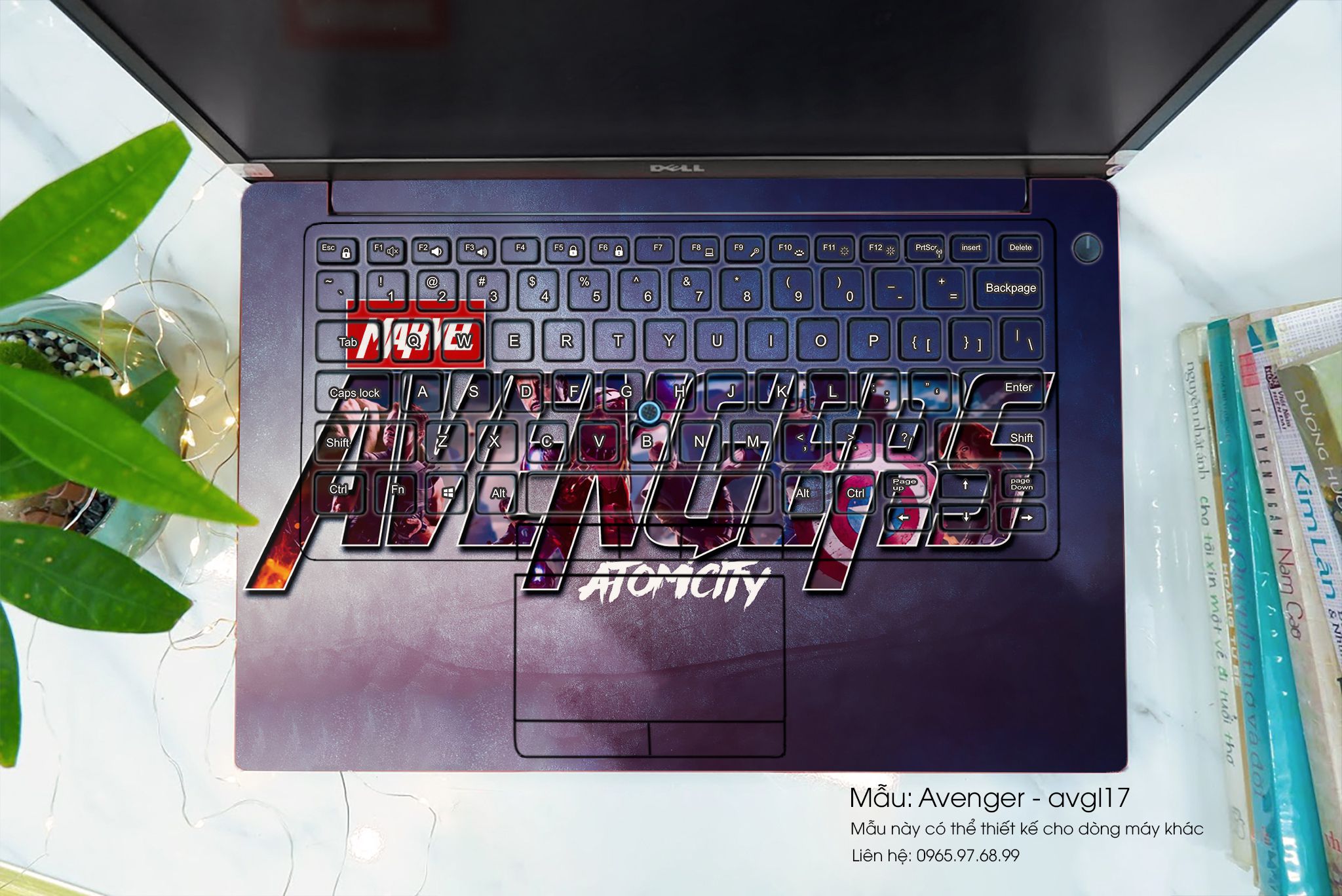 Decal Skin dán Laptop MSI mẫu Avenger (inbox mã máy cho shop)