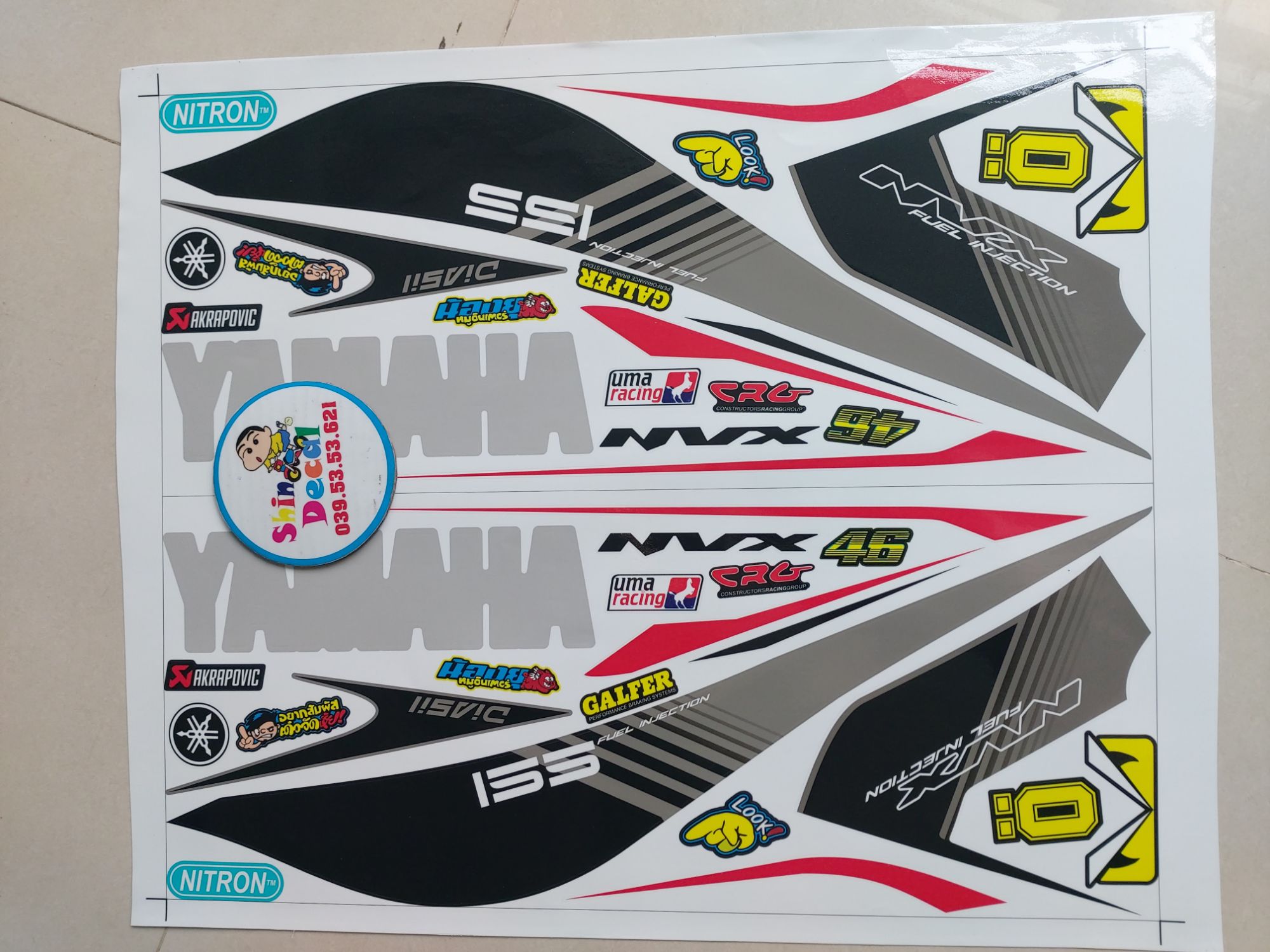 Tem xe nvx 155 tặng logo