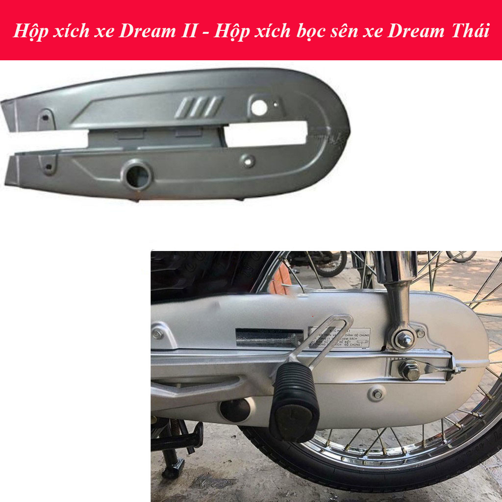 HỘP XÍCH XE Dream II việt ,hộp sên xe Dream việt càng trắng ,dream cao 100