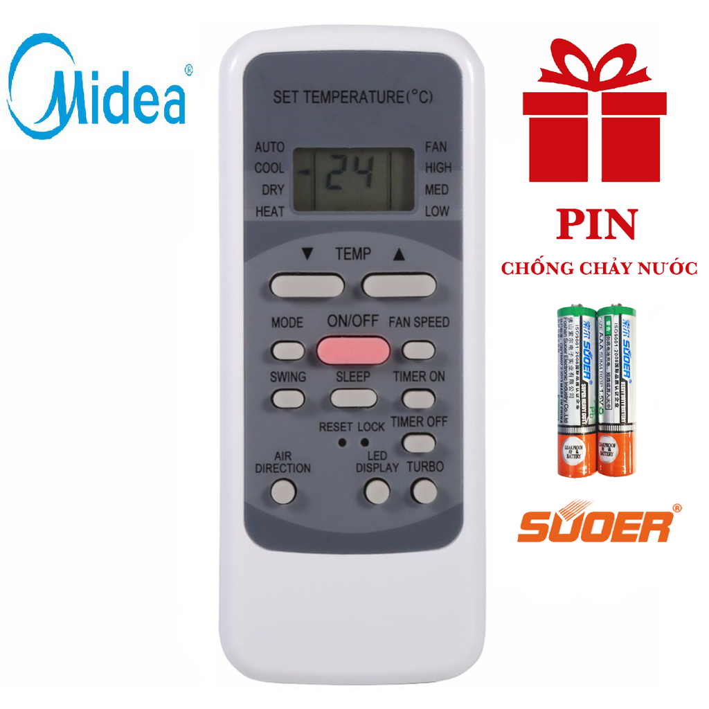 Điều khiển điều hoà Midea - Remote điều hoà Midea đa năng