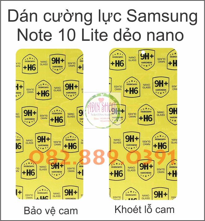 Dán cường lực Samsung Note 10 Lite nano dẻo trong suốt siêu bảo vệ