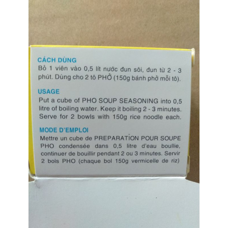 viên gia vị nấu phở bò[gói 4 viên /75g]