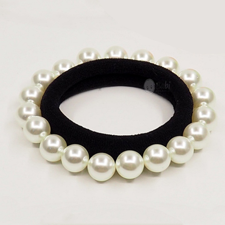 5 dây buộc tóc đính 16 hạt ngọc pk - 16hat