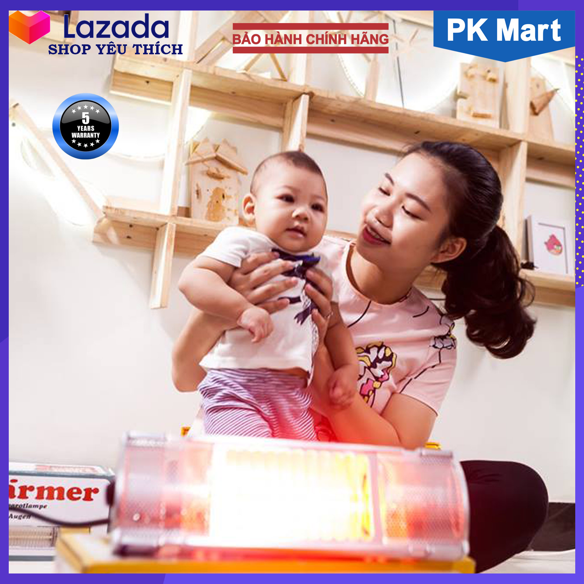Đèn sưởi nhà tắm mini chống chói Heizen HE-IT5