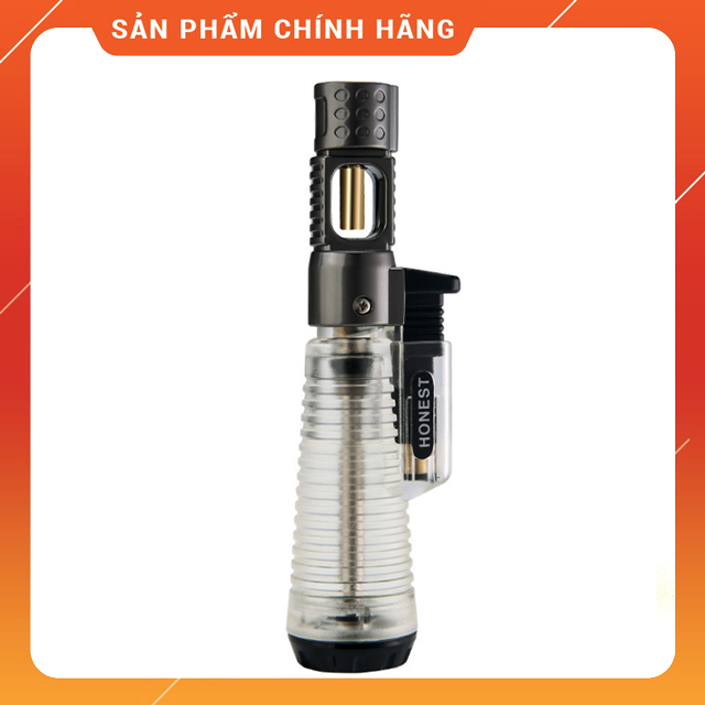 Vỏ Hộp Quẹt Bật Lửa Khò 1 Tia Honest 490 Đẹp Độc Lạ Lửa Khò Mạnh Mẽ - Dùng Gas Cao Cấp (KHÔNG XĂNG KHÔNG GAS)