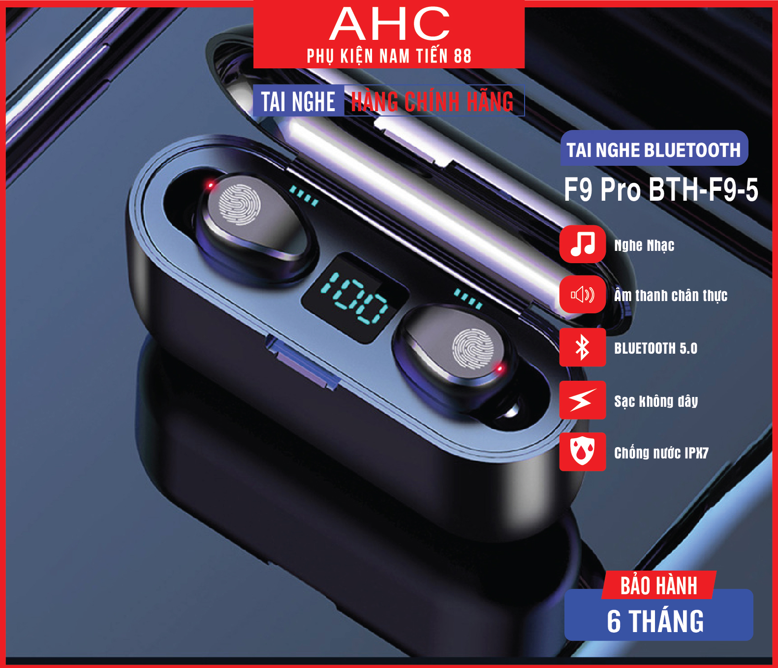 Tai nghe Bluetooth F9 Pro BTH-F9-5 V5.2