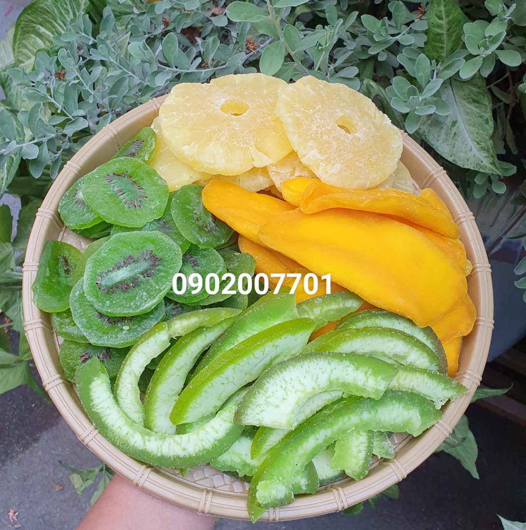 Trái cây sấy dẻo Thái Lan (Vỏ bưởi/ Thơm/ Xoài/ Kiwi sấy dẻo) - mứt tết - đồ ăn vặt