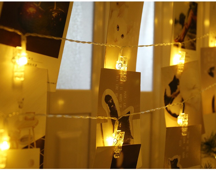 Đèn led kẹp ảnh trang trí 3 mét 20 kẹp 5.0