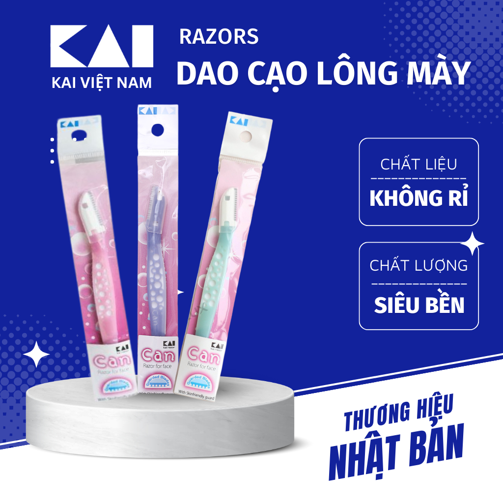 Set 5-10 dao cạo lông mày KAI Nhật Bản