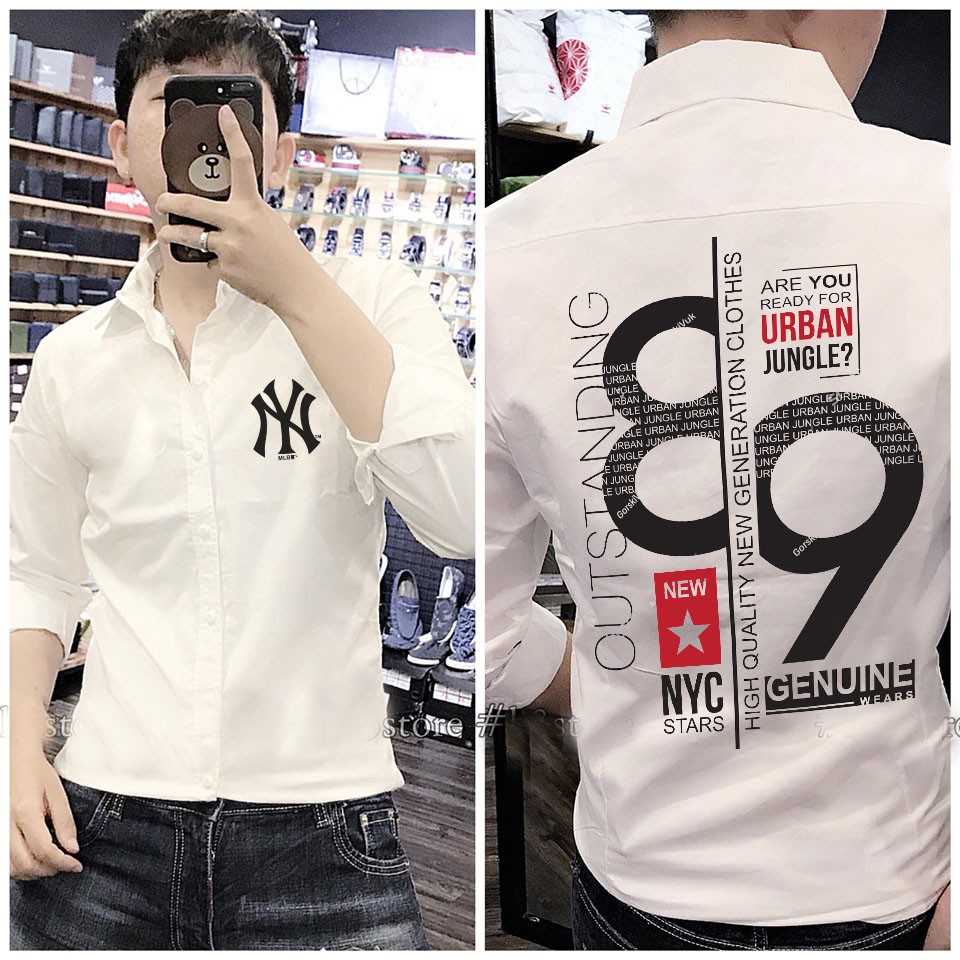 Áo sơ mi nam trắng tay dài ny 89 phong cách sm311