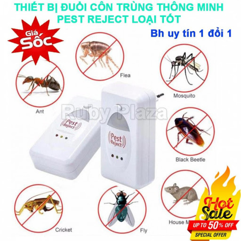 Máy đuổi chuột và các loại côn trùng bằng sóng từ dây điện và sóng siêu âm