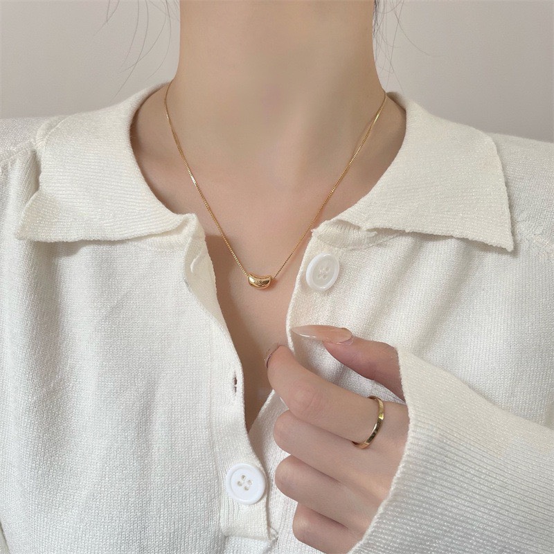 Dây chuyền, Vòng cổ nữ basic hạt đậu " Lucky Bean " Her Accessories C33