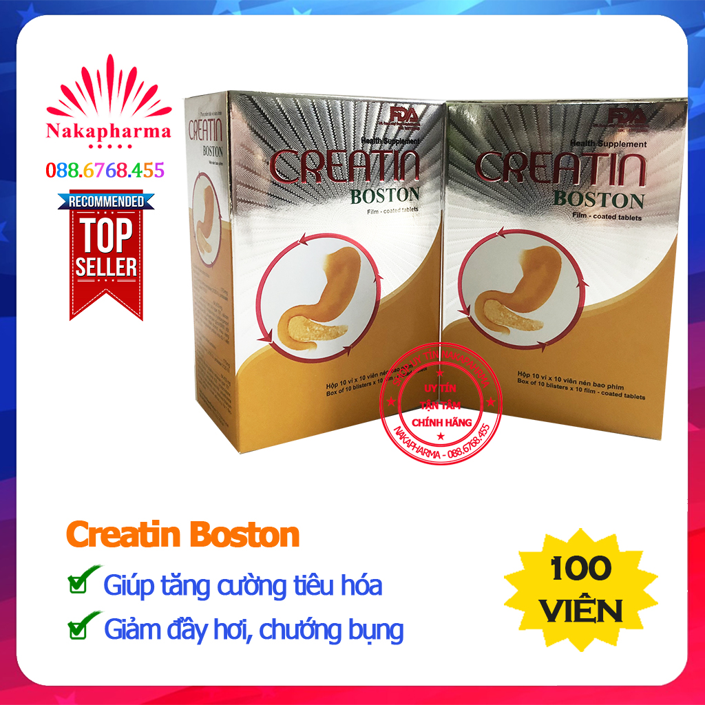 Creatin Boston – Giúp bổ sung lợi khuẩn, ổn định tiêu hóa, giảm đầy hơi chướng bụng, khó tiêu