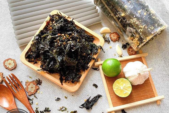 Rong Biển Cháy Tỏi 200gram - rong biển sấy Giòn