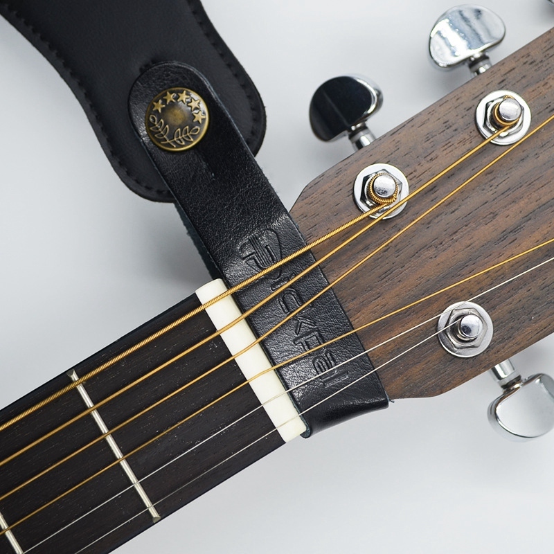 PICKPAL Acoustic Guitar / Electric Guitar Leather Guitar Neck with Guitar Strap Piano Head Lock String Guitar Accessories Malaysia