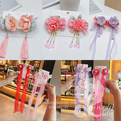 Combo 2 kẹp tóc cổ trang cho bé gái(nhiều mẫu)