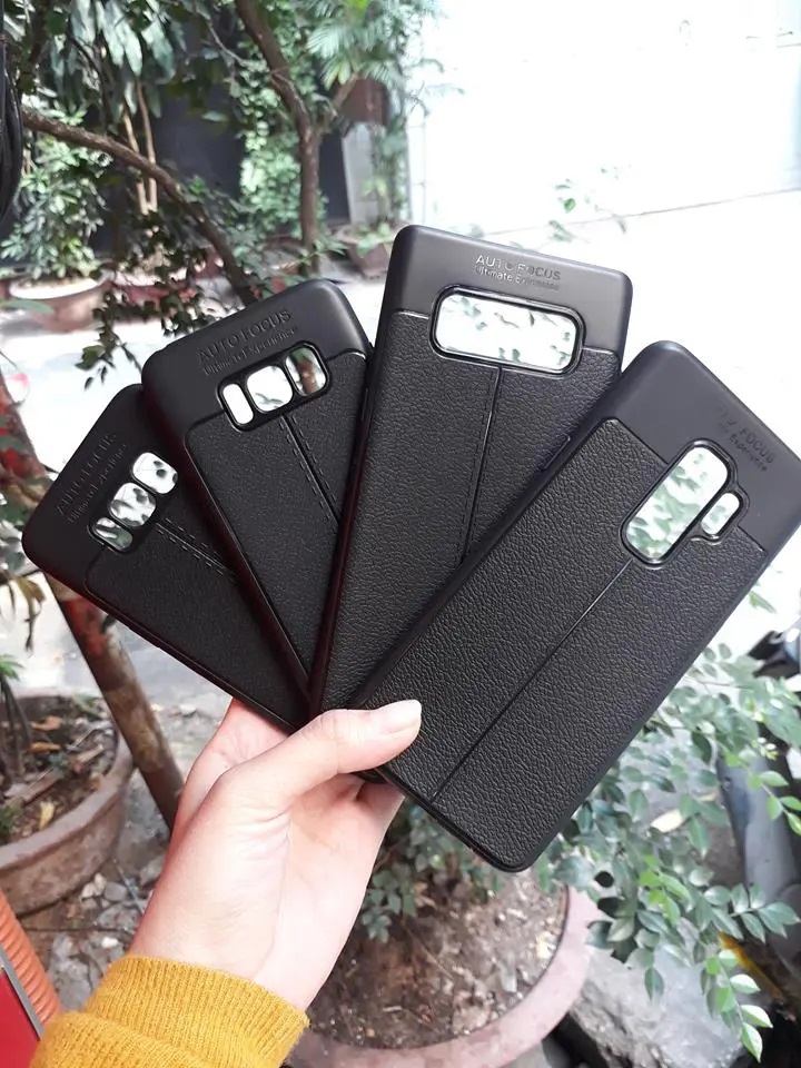 Ốp Lưng Silicon Vân Da Auto Focus Cho Samsung Galaxy Note 8. Ốp Lưng Samsung Note 8. Phụ Kiện PT