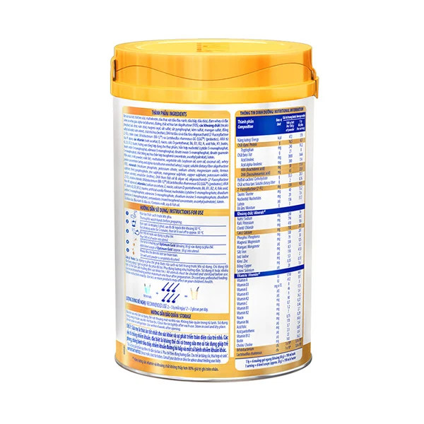 (Mẫu Mới) SỮA BỘT VINAMILK OPTIMUM GOLD 3 850G.