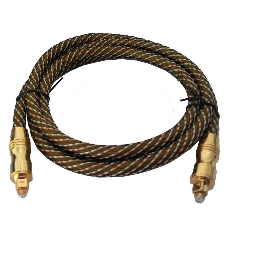 Dây cáp âm thanh quang optical 1m5 loại tốt 2 đầu mạ vàng (màu đen dây to) -DC4477