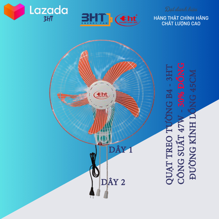 QUẠT TREO TƯỜNG B4 - 47W - MẪU 2023