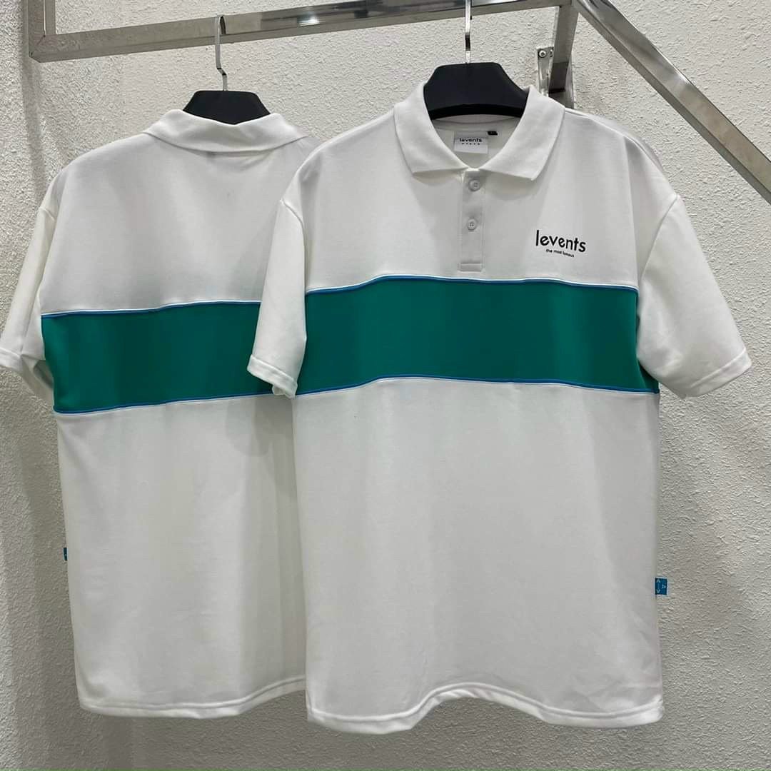 Áo thun polo Levents Stripe form rộng unisex nam nữ full tag hãng Hany Fashion AL220