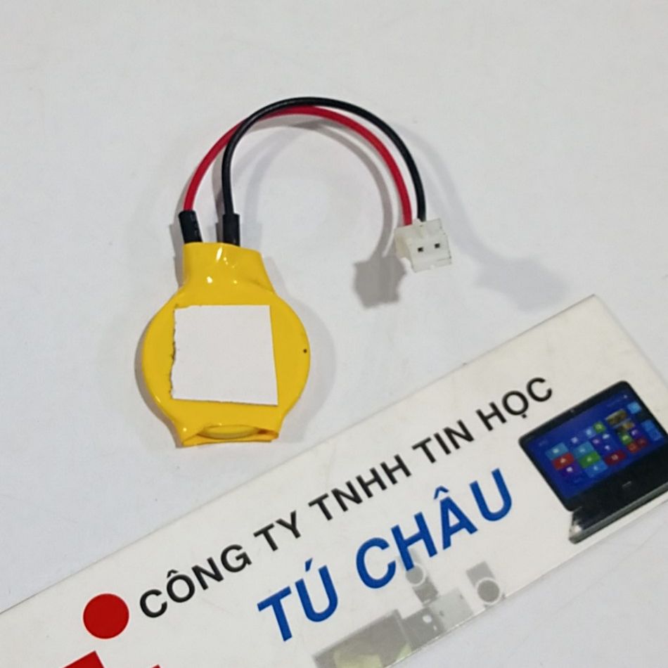 Pin Cmos 2032, CR2032 - 3V (Loại 2 dây đầu cắm 2 lổ) (Chân cắm đầu Lớn: 4.5mm X 4.0mm)