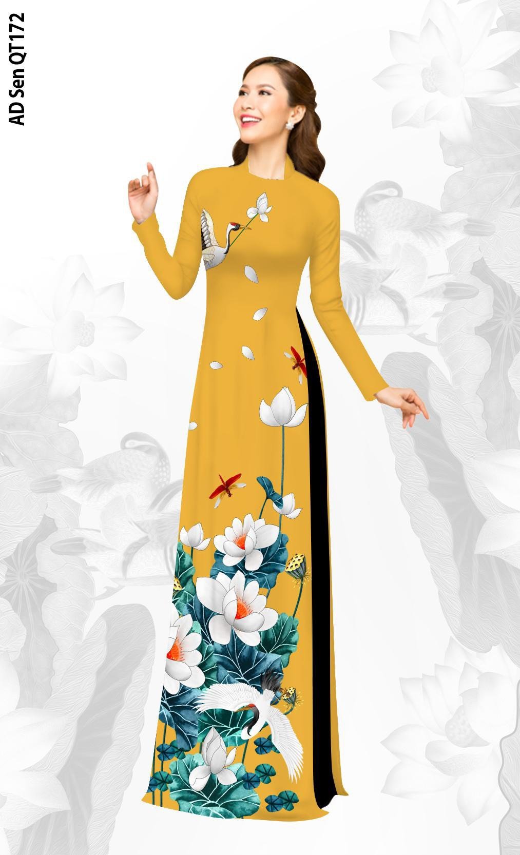 ⚡️⚡️⚡️ FREESHIP⚡️⚡️⚡️ Áo dài truyền thống - Áo dài lụa in hình 3d siêu hot
