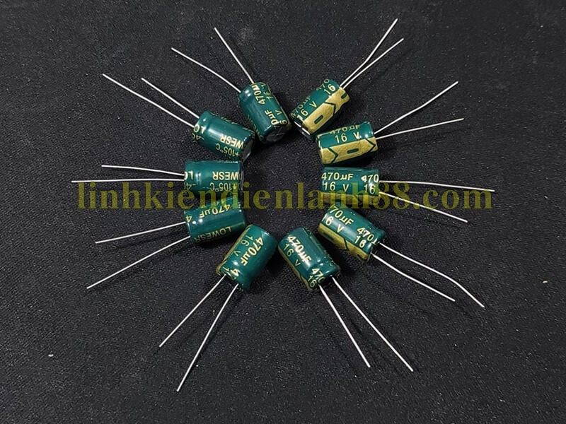 10 cái tụ hóa 470uf 16v mới !