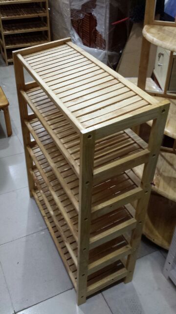 Kệ dép gỗ 80cm - 6 tầng