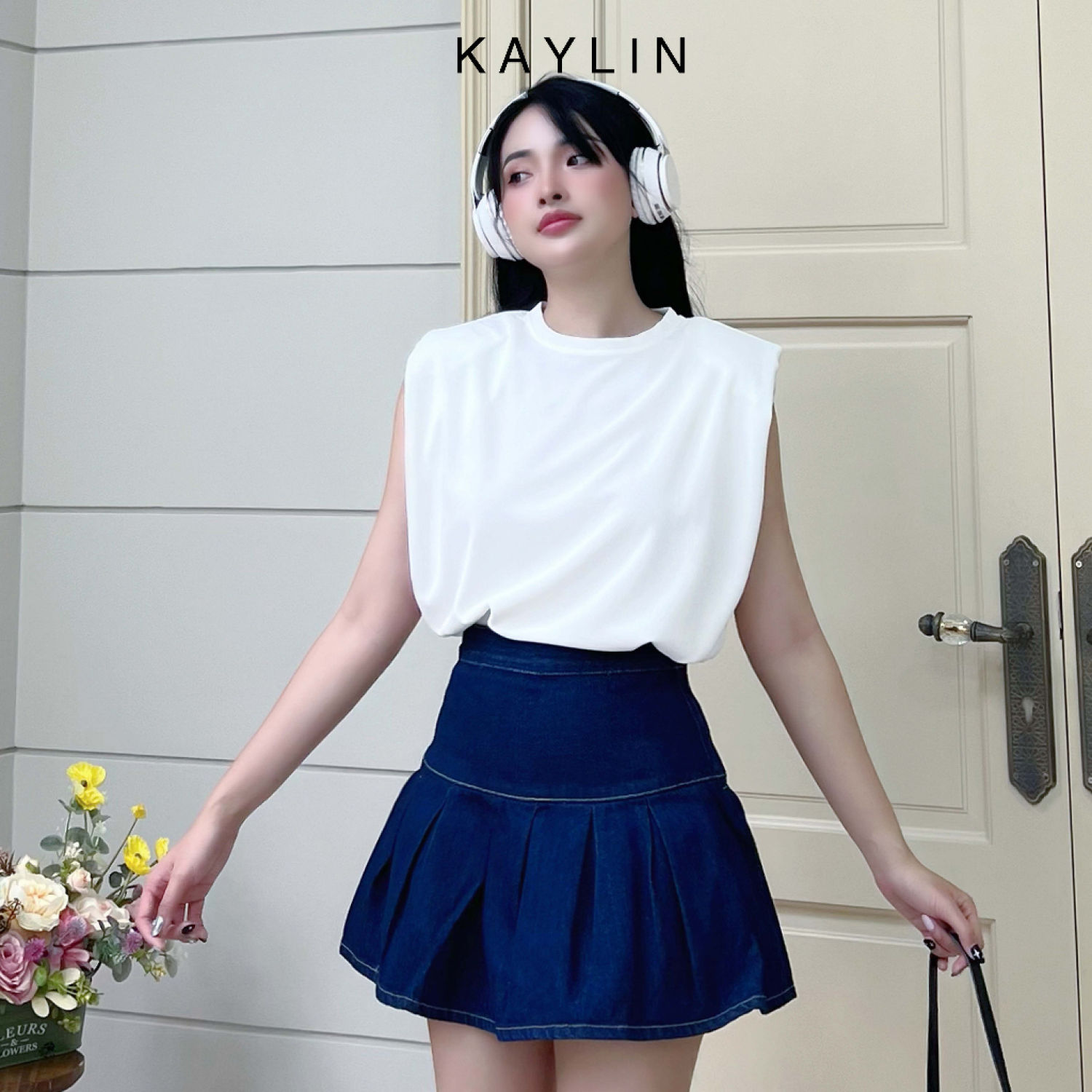 Chân váy jean xoè phong cách KAYLIN - N1999