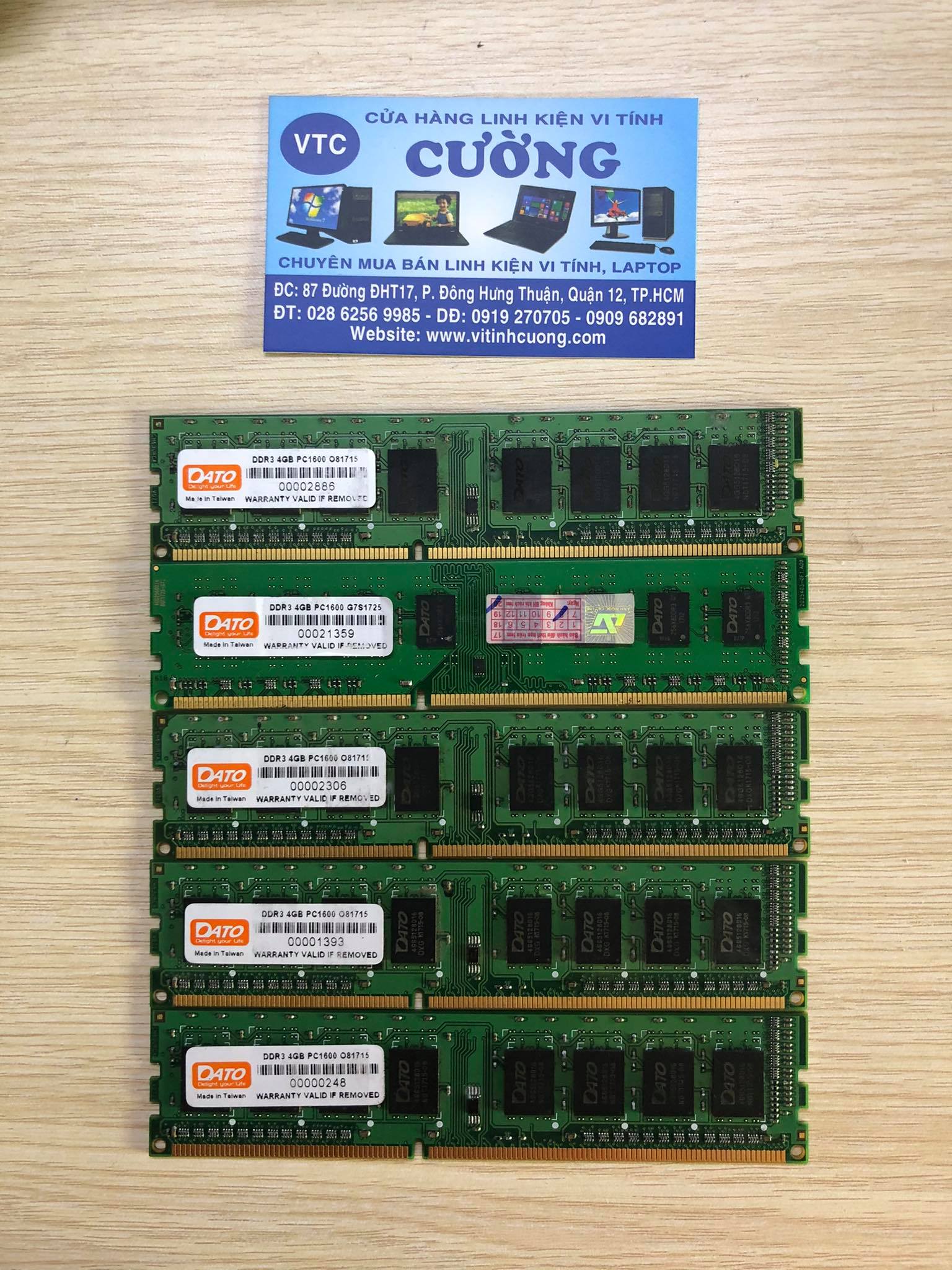 Ram ddr iii 4gb buss 1333/ 1600 máy bộ