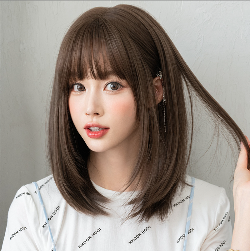 [TẶNG LƯỚI] Tóc giả nữ nguyên đầu dáng lửng 40cm - TG33