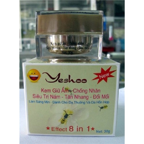 Kem YESHOO dưỡng da giữ ẩm, chống nhăn,  ,tàn nhang, đồi mồi 8 in 1 - yeshoo