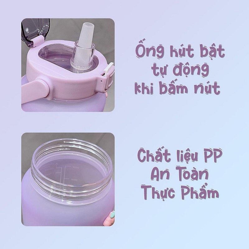 Bình nước 2 lít có vạch báo giờ, Bình nước 2 lít chia vạch