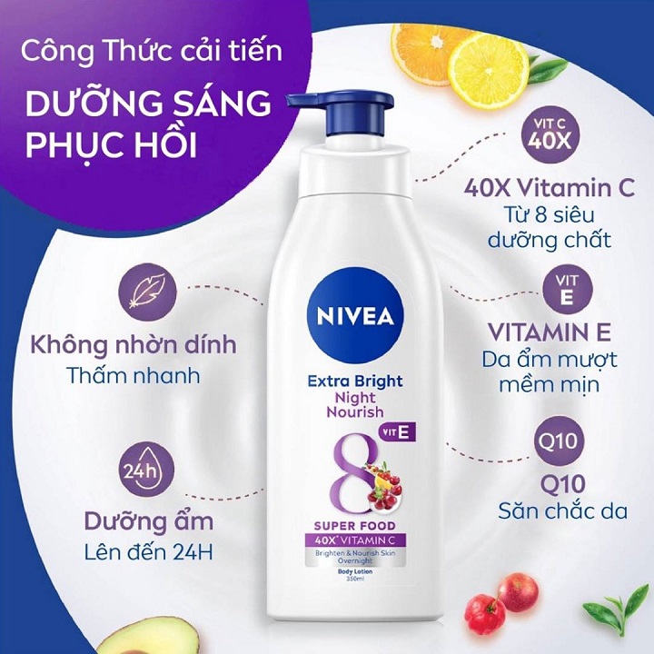 Dưỡng Thể Nivea Extra White 525ml - 600ml Thái Lan