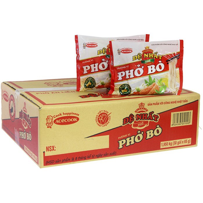 Combo 5 Gói Phở Đệ Nhất Acecook 65G - Phở Gà
