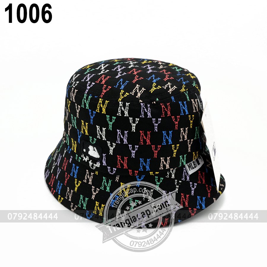 Nón bucket MLB Monogram NY sắc màu