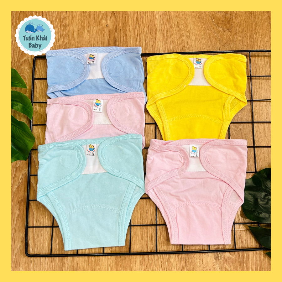 Túi 5 Cái Tã Dán sơ sinh Thái Hà Thịnh - Có 3 Size 1, 2, 3 cho bé sơ sinh - 9kg-  Chất vải cotton  mềm mịn thoáng mát miếng dán bo tròn mềm chắc chắn | Hàng Việt Nam |Tả vải| Quần đóng bỉm | Phụ kiện sơ sinh