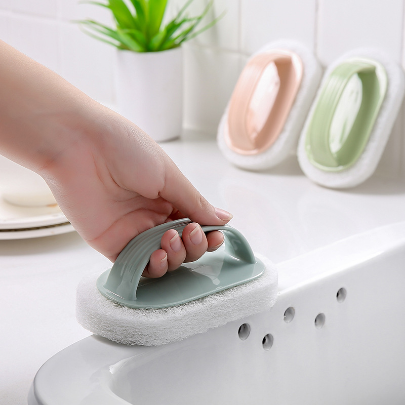 [HCM]BÀN CHẢI CHÀ VỆ SINH NHÀ BẾP - Mút Xốp Bọt Biển Có Tay Cầm Cọ Rửa Nồi Chảo...