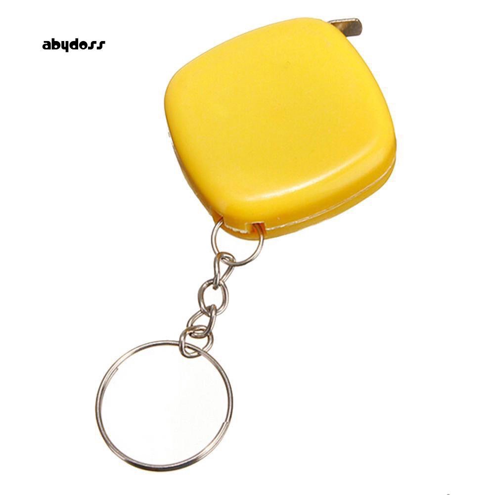 Thước dây rút  thước cuộn móc khóa mini tiện dụng 1m/3ft