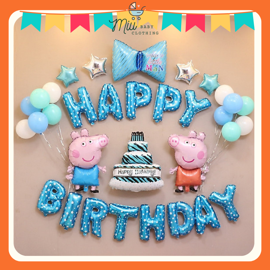 GT389 BÁNH SINH NHẬT VẼ HÌNH PEPA PIG