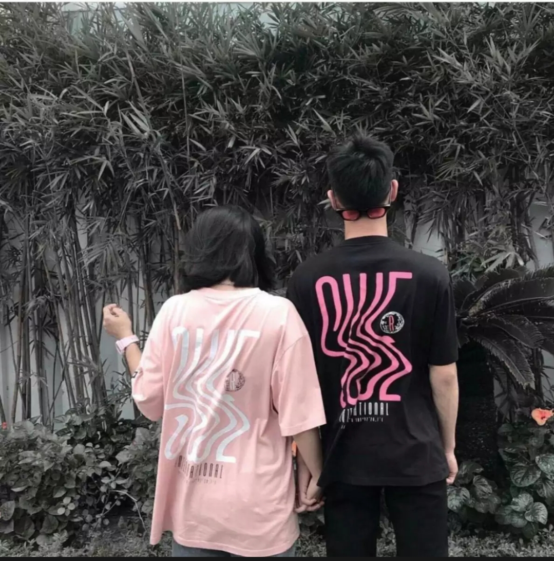 [HCM]Áo Cặp - Áo thun nam nữ form rộng Hàn Quốc in hình NL mã NL01 độc đẹp vải dày mịn mát