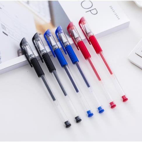Combo 10 Bút Bi Nước Đủ Màu Xanh, Đỏ, Đen (Bộ 10 Bút)