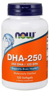 TP Bảo Vệ Sức Khỏe Bổ Sung 250mg Omega-3 (EPA DHA) Giúp Tăng Cường Sức Khỏe Cho Tim Mạch, Não, Mắt, Khớp NOW DHA 250 (250mg DHA, 125mg EPA) (120 Viên nang mềm) thumbnail