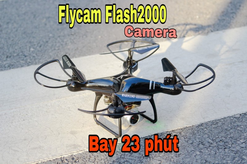 Flycam Flash 2000 có CAMERA ,Gimbal chống rung ( hàng chính hãng )