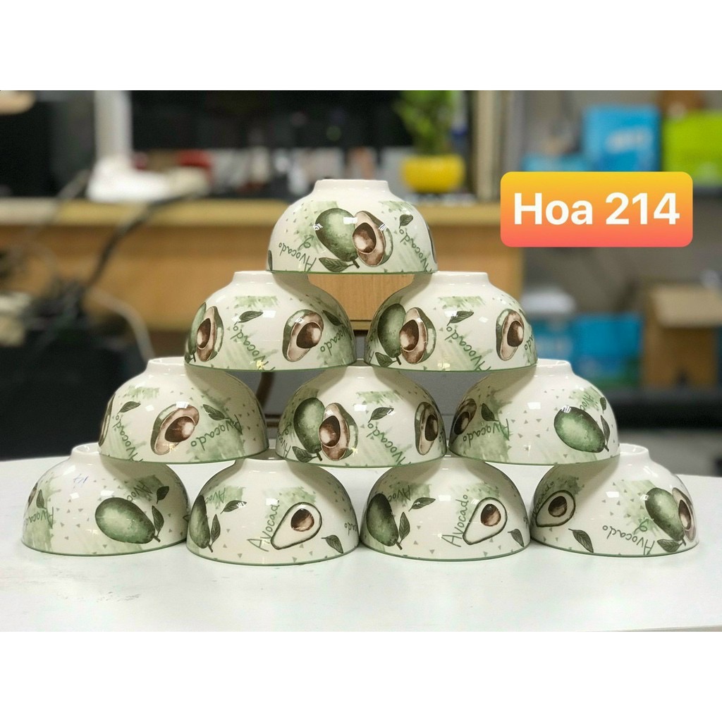 Set 10 bát cơm hoa 4d xinh xắn (giao màu ngẫu nhiên)