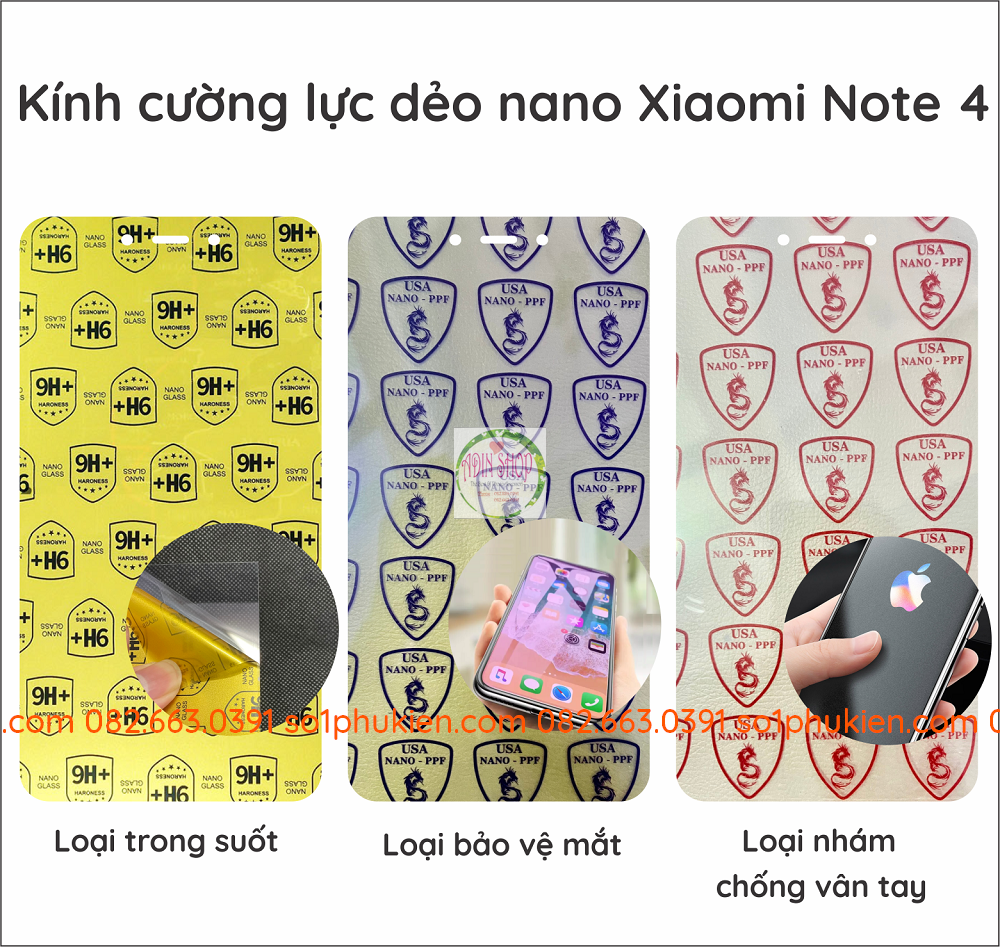 Dán cường lực xaomi redmi note 3 / note 4 / note 5 / note 5a / note 5 pro nano siêu dẻo siêu bền