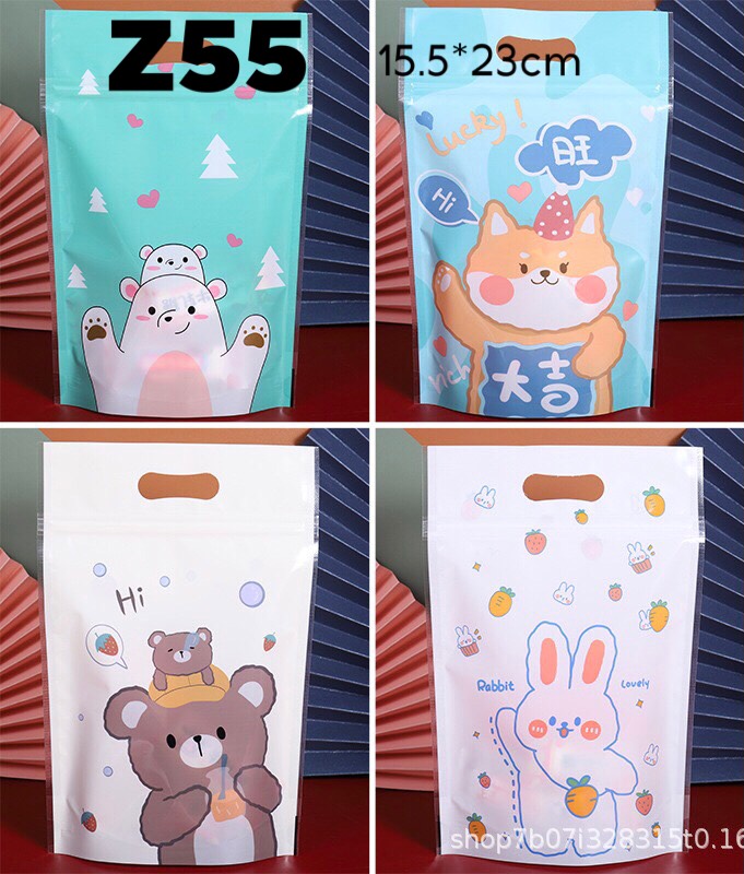 Túi zip đựng bánh, kẹo, hạt các mẫu 50 chiếc