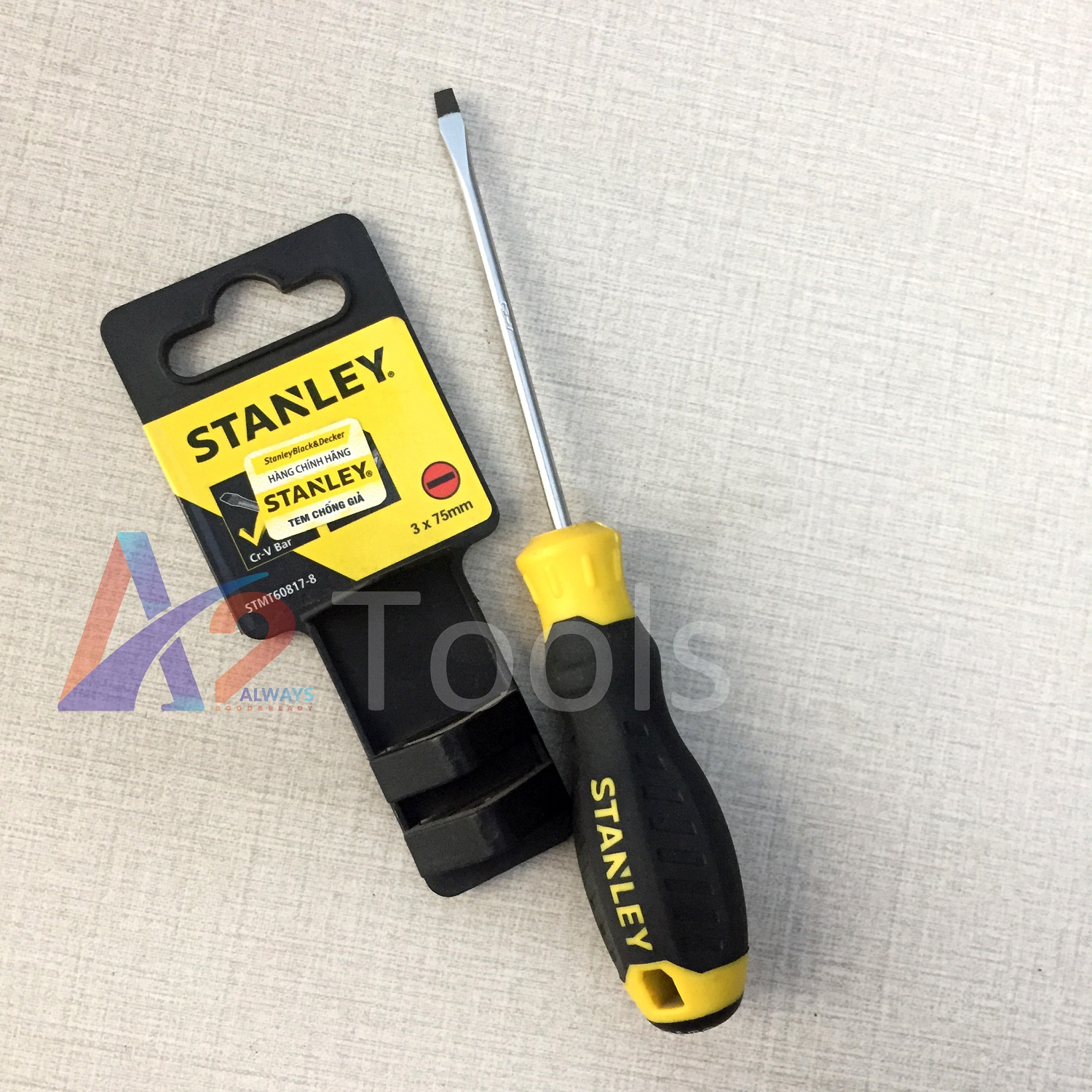 Tua vít dẹp 3mmx75mm có từ stanley stmt60817-8