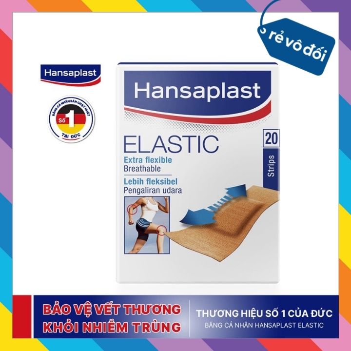 Băng keo cá nhân Elastic Hansaplast (Hộp 20 miếng)